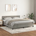 Pat box spring cu saltea, gri deschis, 160x200 cm, catifea - WALTI WALTI