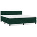 Pat box spring cu saltea, verde închis, 160x200 cm, catifea - WALTI WALTI