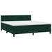 Pat box spring cu saltea, verde închis, 160x200 cm, catifea - WALTI WALTI