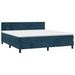 Pat box spring cu saltea, albastru închis, 160x200 cm, catifea - WALTI WALTI