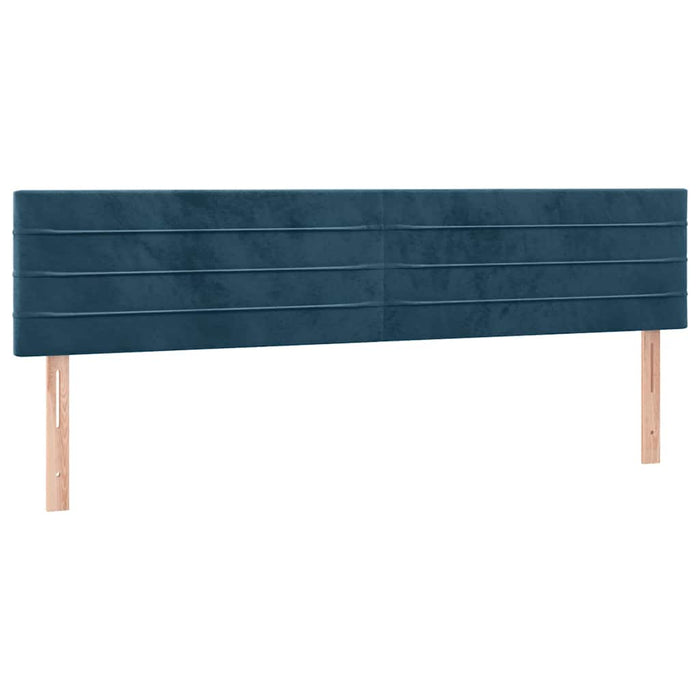 Pat box spring cu saltea, albastru închis, 160x200 cm, catifea - WALTI WALTI