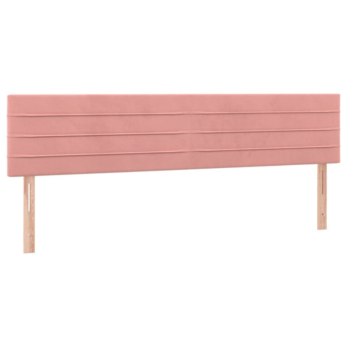 Pat box spring cu saltea, roz, 160x200 cm, catifea - WALTI WALTI