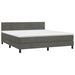 Pat box spring cu saltea, gri închis, 180x200 cm, catifea - WALTI WALTI