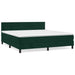 Pat box spring cu saltea, verde închis, 180x200 cm, catifea - WALTI WALTI