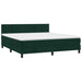 Pat box spring cu saltea, verde închis, 180x200 cm, catifea - WALTI WALTI