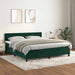 Pat box spring cu saltea, verde închis, 180x200 cm, catifea - WALTI WALTI