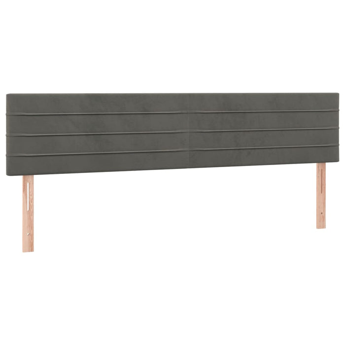 Pat box spring cu saltea, gri închis, 200x200 cm, catifea - WALTI WALTI