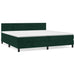 Pat box spring cu saltea, verde închis, 200x200 cm, catifea - WALTI WALTI