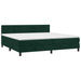 Pat box spring cu saltea, verde închis, 200x200 cm, catifea - WALTI WALTI