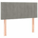 Pat box spring cu saltea, gri deschis, 80x200 cm, catifea - WALTI WALTI