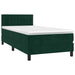 Pat box spring cu saltea, verde închis, 80x200 cm, catifea - WALTI WALTI