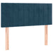 Pat box spring cu saltea, albastru închis, 80x200 cm, catifea - WALTI WALTI