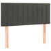 Pat box spring cu saltea, gri închis, 90x190 cm, catifea - WALTI WALTI