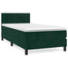 Pat box spring cu saltea, verde închis, 90x190 cm, catifea - WALTI WALTI