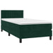 Pat box spring cu saltea, verde închis, 90x190 cm, catifea - WALTI WALTI