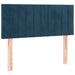 Pat box spring cu saltea, albastru închis, 90x190 cm, catifea - WALTI WALTI