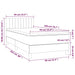 Pat box spring cu saltea, negru, 90x200 cm, catifea - WALTI WALTI