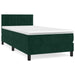 Pat box spring cu saltea, verde închis, 90x200 cm, catifea - WALTI WALTI
