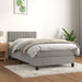 Pat box spring cu saltea, gri deschis, 100x200 cm, catifea - WALTI WALTI
