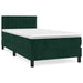 Pat box spring cu saltea, verde închis, 100x200 cm, catifea - WALTI WALTI