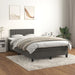 Pat box spring cu saltea, gri închis, 120x200 cm, catifea - WALTI WALTI