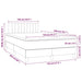 Pat box spring cu saltea, negru, 120x200 cm, catifea - WALTI WALTI
