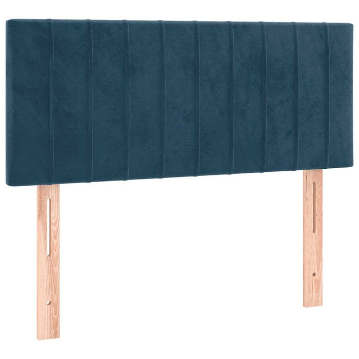 Pat box spring cu saltea, albastru închis, 120x200 cm, catifea - WALTI WALTI