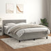 Pat box spring cu saltea, gri deschis, 140x190 cm, catifea - WALTI WALTI