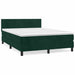 Pat box spring cu saltea, verde închis, 140x190 cm, catifea - WALTI WALTI