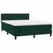 Pat box spring cu saltea, verde închis, 140x190 cm, catifea - WALTI WALTI