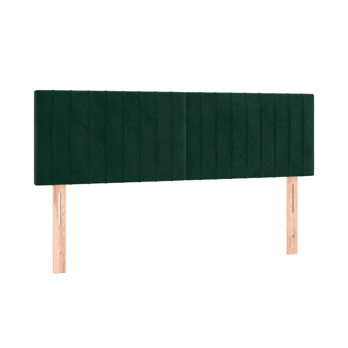 Pat box spring cu saltea, verde închis, 140x190 cm, catifea - WALTI WALTI