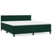 Pat box spring cu saltea, verde închis, 160x200 cm, catifea - WALTI WALTI