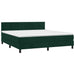 Pat box spring cu saltea, verde închis, 160x200 cm, catifea - WALTI WALTI