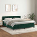 Pat box spring cu saltea, verde închis, 160x200 cm, catifea - WALTI WALTI