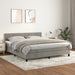 Pat box spring cu saltea, gri deschis, 180x200 cm, catifea - WALTI WALTI