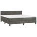 Pat box spring cu saltea, gri închis, 180x200 cm, catifea - WALTI WALTI