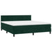 Pat box spring cu saltea, verde închis, 180x200 cm, catifea - WALTI WALTI