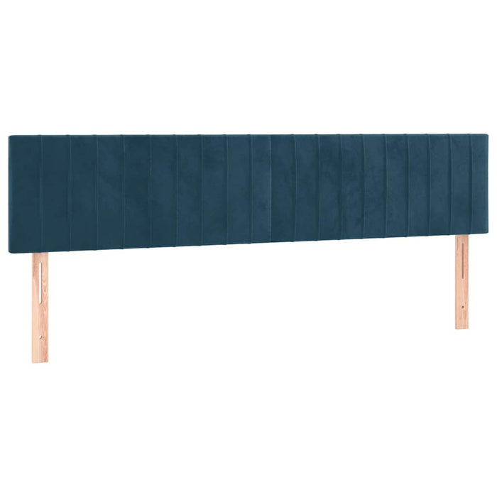 Pat box spring cu saltea, albastru închis, 180x200 cm, catifea - WALTI WALTI