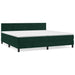 Pat box spring cu saltea, verde închis, 200x200 cm, catifea - WALTI WALTI