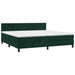 Pat box spring cu saltea, verde închis, 200x200 cm, catifea - WALTI WALTI