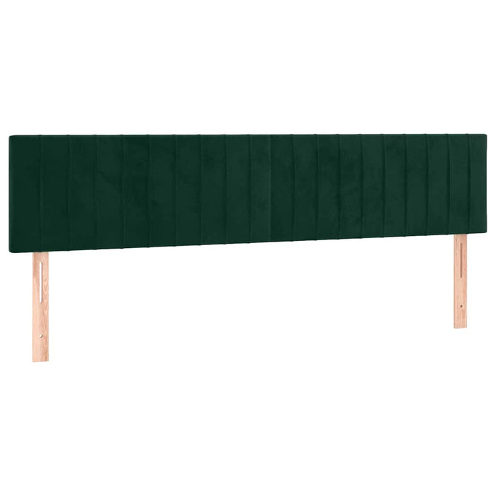 Pat box spring cu saltea, verde închis, 200x200 cm, catifea - WALTI WALTI