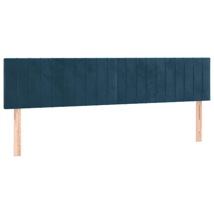 Pat box spring cu saltea, albastru închis, 200x200 cm, catifea - WALTI WALTI