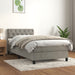 Pat box spring cu saltea, gri deschis, 80x200 cm, catifea - WALTI WALTI