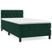 Pat box spring cu saltea, verde închis, 80x200 cm, catifea - WALTI WALTI