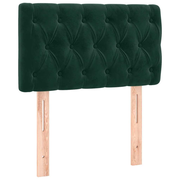 Pat box spring cu saltea, verde închis, 80x200 cm, catifea - WALTI WALTI
