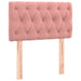 Pat box spring cu saltea, roz, 80x200 cm, catifea - WALTI WALTI