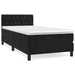 Pat box spring cu saltea, negru, 90x190 cm, catifea - WALTI WALTI