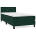 Pat box spring cu saltea, verde închis, 90x190 cm, catifea - WALTI WALTI