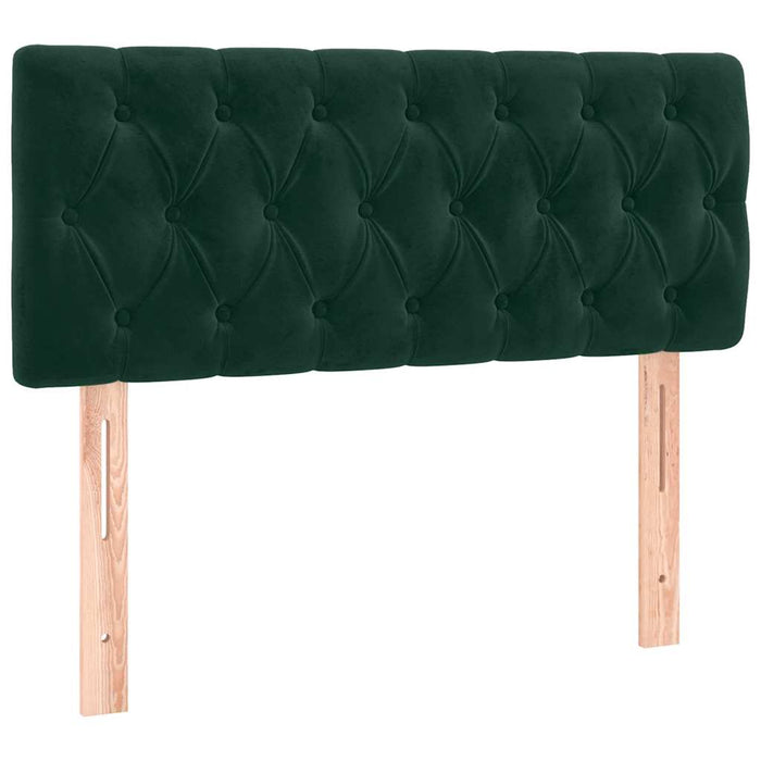 Pat box spring cu saltea, verde închis, 90x190 cm, catifea - WALTI WALTI