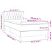 Pat box spring cu saltea, negru, 90x200 cm, catifea - WALTI WALTI